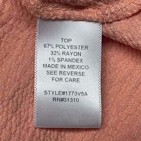 the general good Peach Textured Strappy Back Cinched Front Top N0473 - Picture 6 of 7